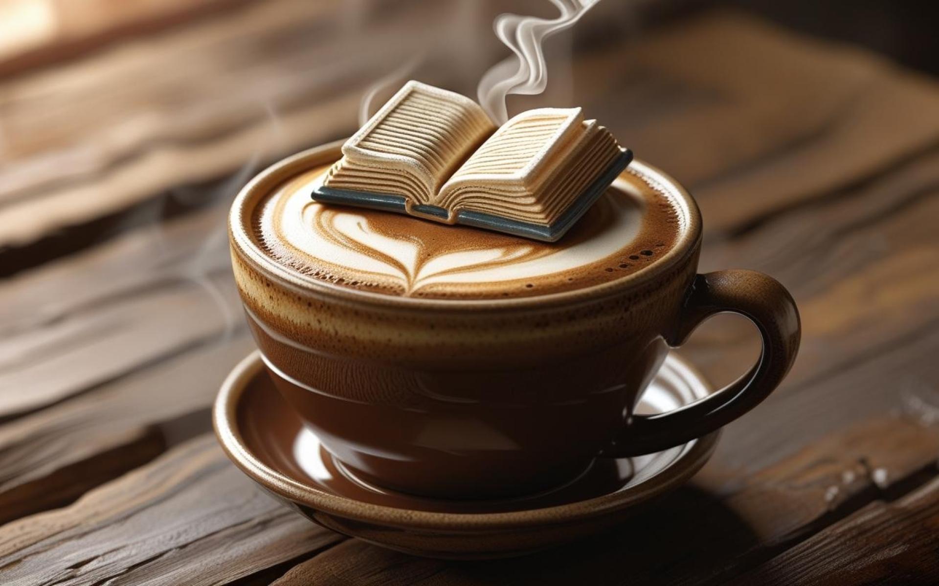 KI Bild Kaffeetasse mit Buch